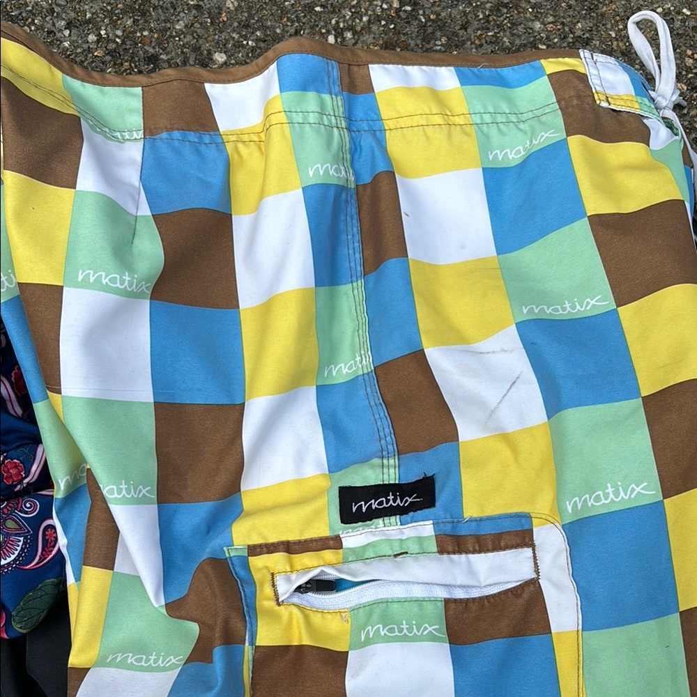 Matix Multicolor Checkered Swim Shorts